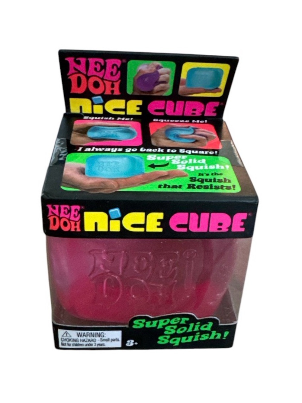 Schylling Nee Doh Nice Cube Super Solid Squishy Stress Sensory Toy Pink New - Picture 2 of 7